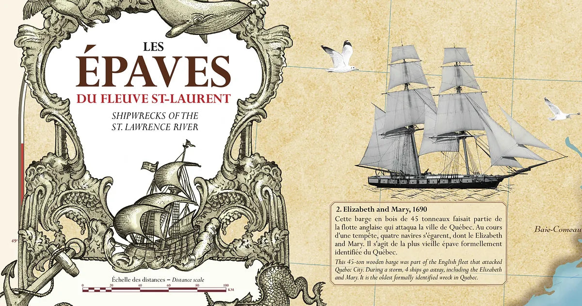 Carte des épaves du Fleuve St-Laurent