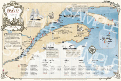 Carte des épaves du Fleuve St-Laurent